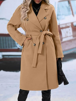 Arabella Double-Breasted Belted Trench