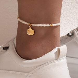 Coralina Shell Whisper Anklet