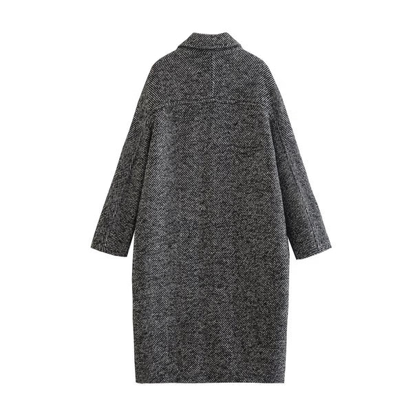 Beatrice Serrated Twill Overcoat