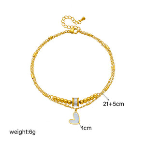 Amelie Boho Heart Anklet