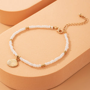 Coralina Shell Whisper Anklet