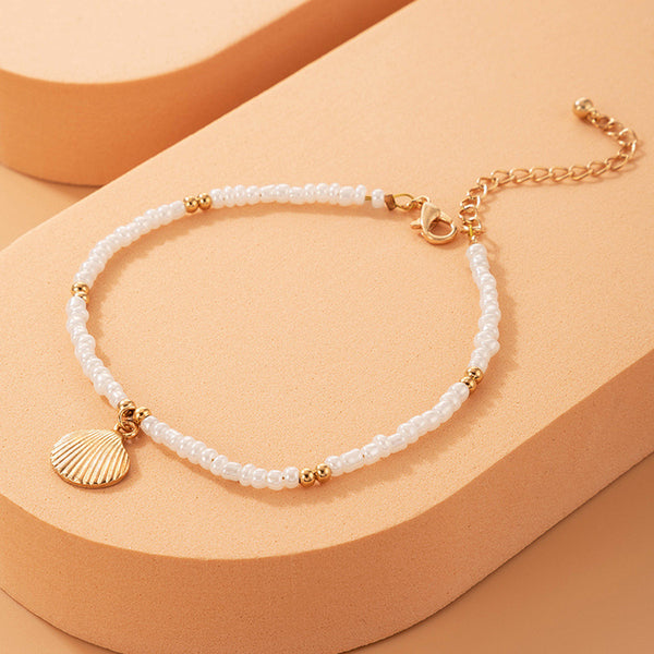 Coralina Shell Whisper Anklet
