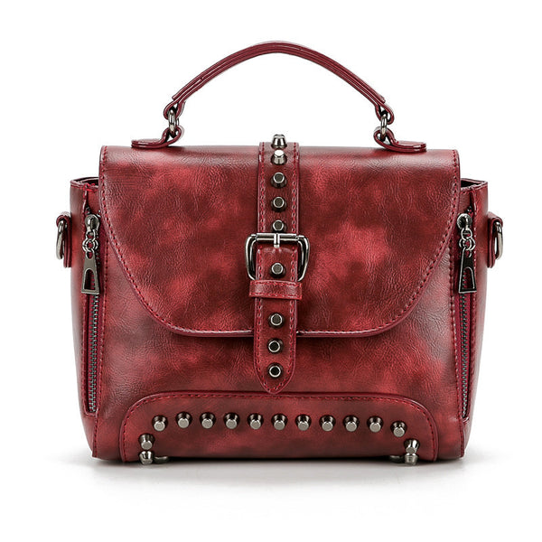Luxe Vintage Rivet Handbag