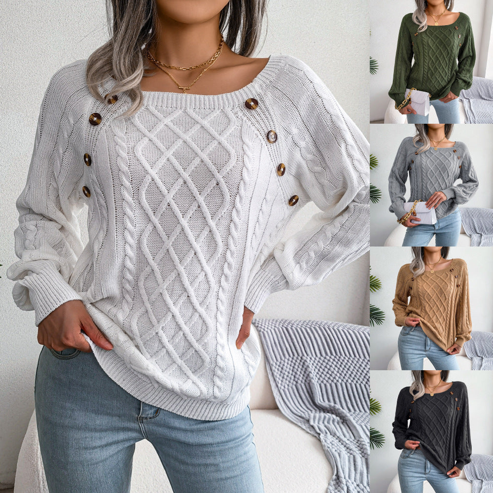 Celeste Square-Neck Knit Sweater
