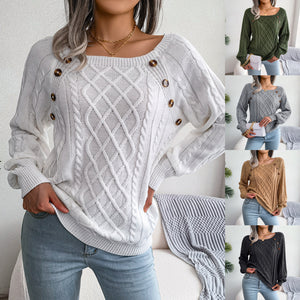 Celeste Square-Neck Knit Sweater