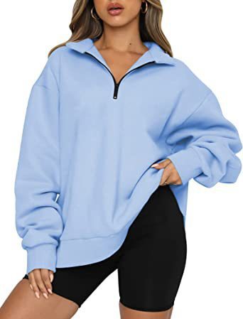 Harlow Zip-Collar Luxe Sweatshirt