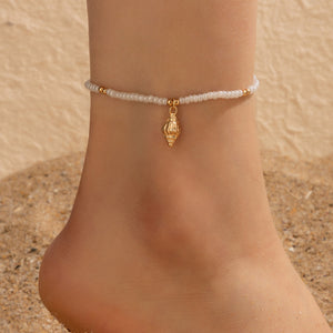 Coralina Shell Whisper Anklet