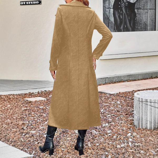 Cavendish Double-Breasted Lapel Elegance Coat
