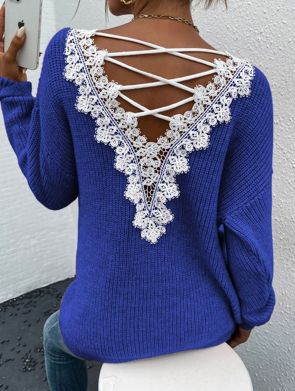 Celeste Y2K V-Neck Sweater