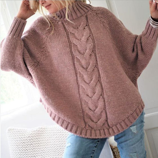Sweater autumn winter loose bat sleeve T-shirt for women