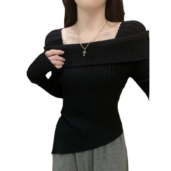 Irregular Off-shoulder Sweater For Women Autumn And Winter