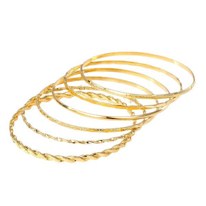 Giselle Geometric Chain Bangle Set