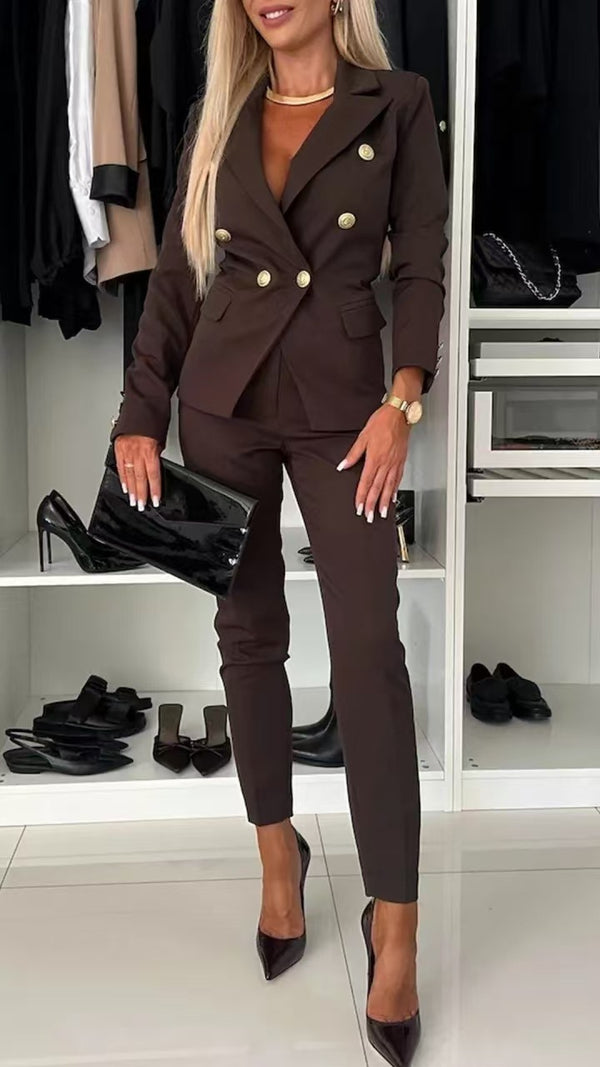 Victoria Lapel Business Suit Set