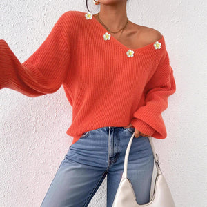 European And American Women's Clothing Idle Style Delicate Pullover
