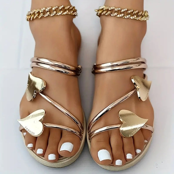 Valentina HeartGlow Beach Slippers