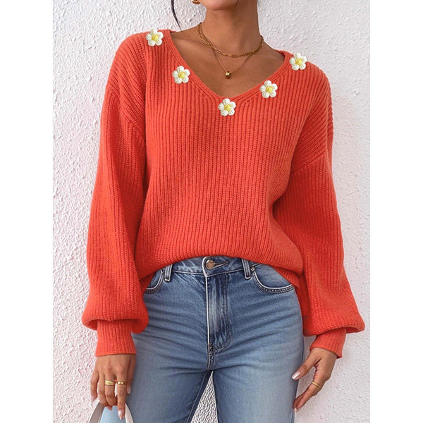 European And American Women's Clothing Idle Style Delicate Pullover