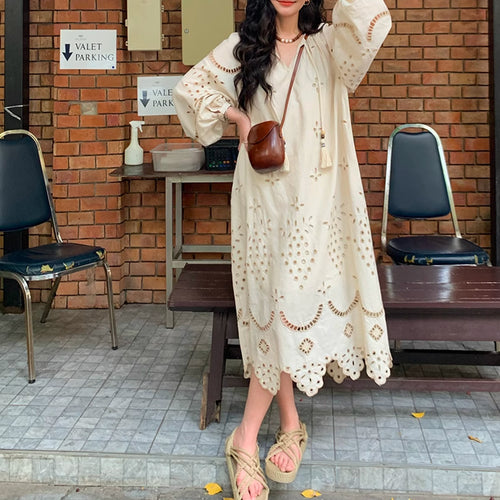Isadora Embroidered Boho Gown