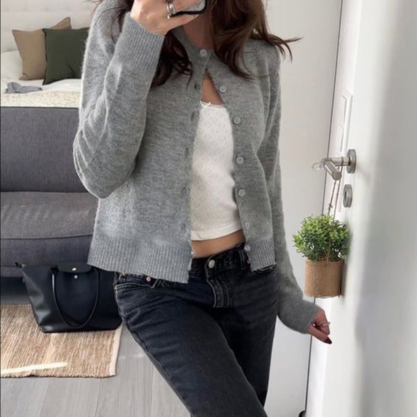 European And American Early Autumn Retro Knitted Top For Women