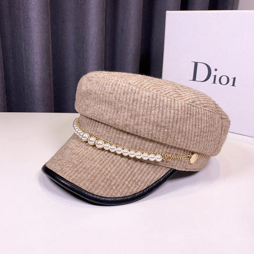 Elowen Pearl Cascade Navy Beret