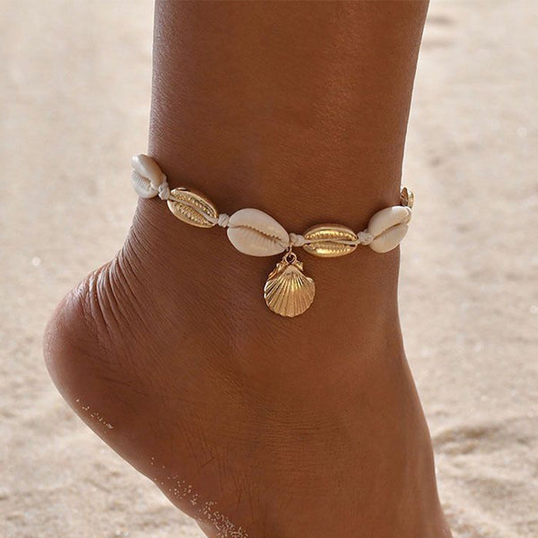 Coralina Shell Whisper Anklet