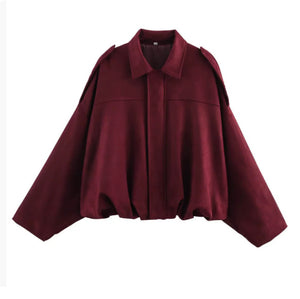 Women's European And American Style French Suede Texture Effect Coat