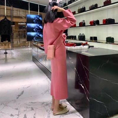 Autumn And Winter Women Wool Knitted Gentle Suit