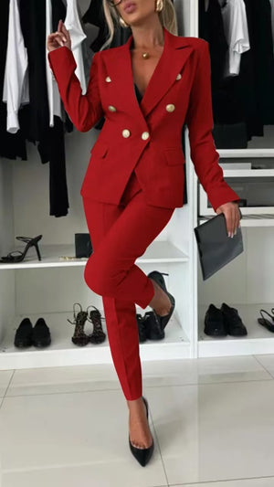 Victoria Lapel Business Suit Set