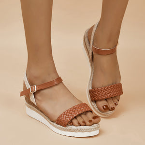 Celeste Linen Luxe Wedge Sandals