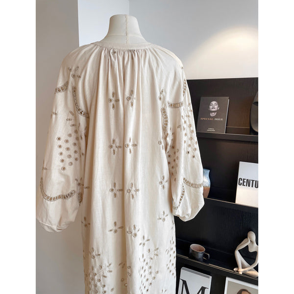 Isadora Embroidered Boho Gown