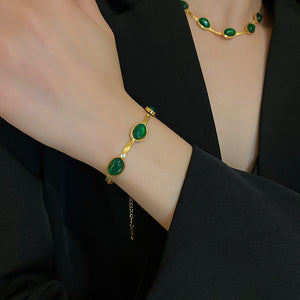Seraphina Green Stone Boho Necklace