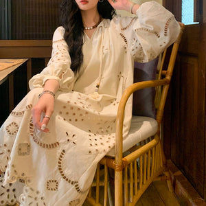 Isadora Embroidered Boho Gown