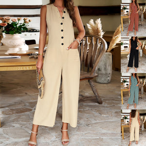 Serena Button Breeze Jumpsuit