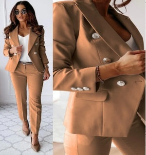 Victoria Lapel Business Suit Set