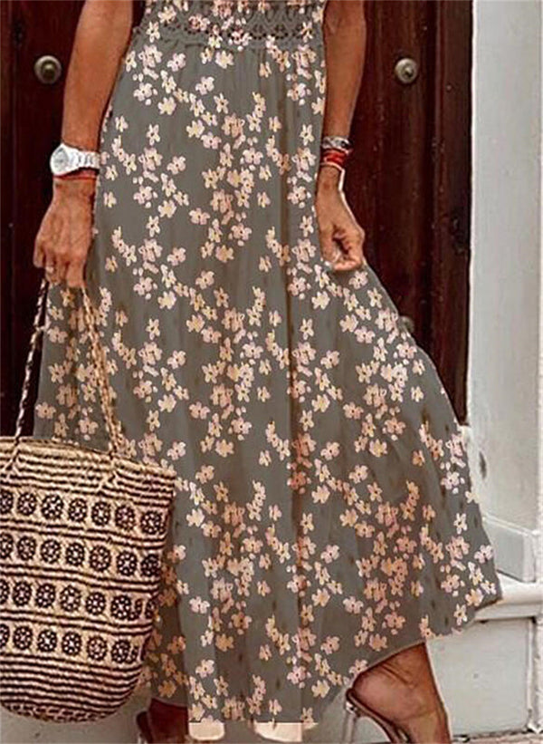Bohemian Style Sleeveless Printed Dress