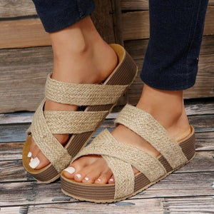 Sienna Coastal Cross-Strap Sandals