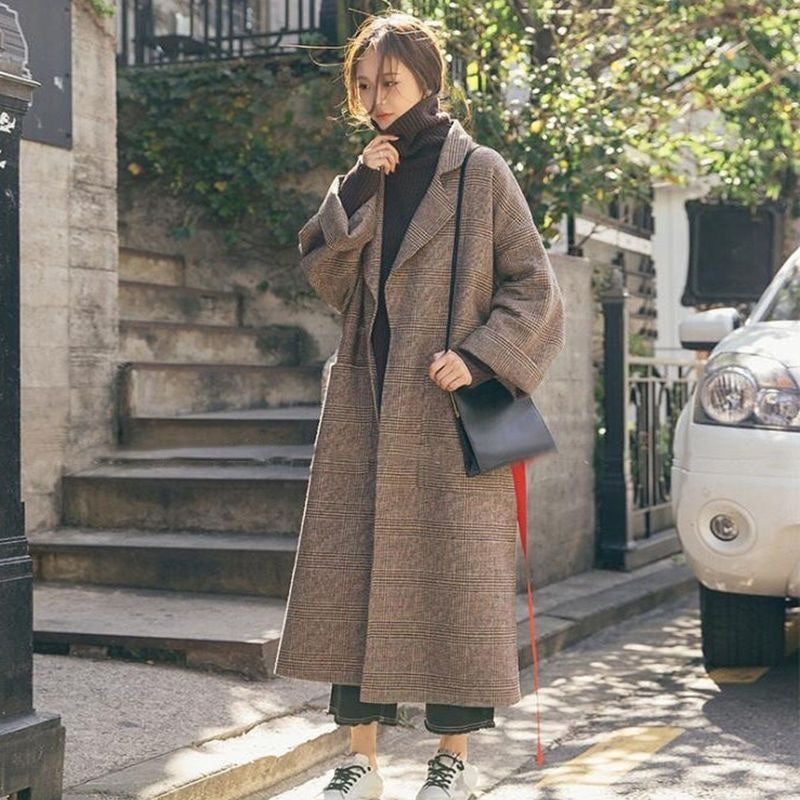 Autumn And Winter New Fashion Plaid Coat For Women