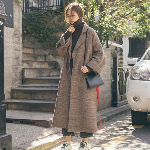 Autumn And Winter New Fashion Plaid Coat For Women