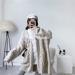 Cozy Haven Knitted Padded Sweater