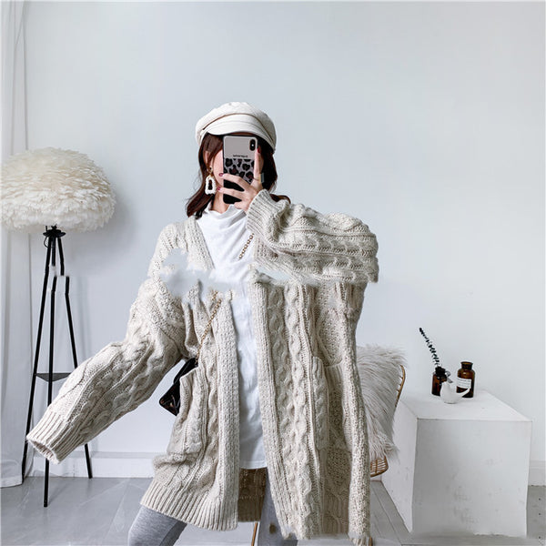 Cozy Haven Knitted Padded Sweater