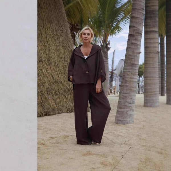 European And American Ladies Linen Hooded Suits