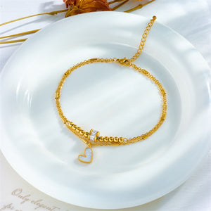 Amelie Boho Heart Anklet