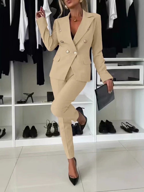 Victoria Lapel Business Suit Set