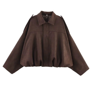 Women's European And American Style French Suede Texture Effect Coat