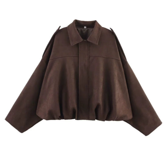 Women's European And American Style French Suede Texture Effect Coat