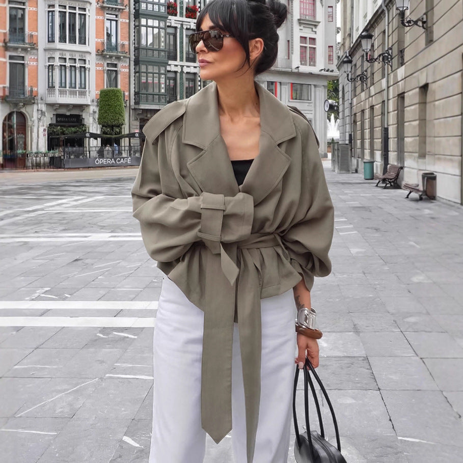 Arabella Lace-Up Sophisticate Trench