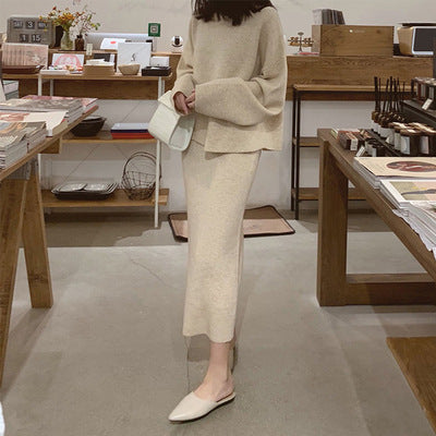 Autumn And Winter Women Wool Knitted Gentle Suit
