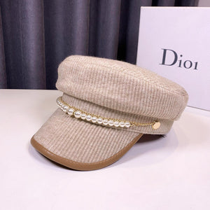 Elowen Pearl Cascade Navy Beret