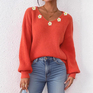European And American Women's Clothing Idle Style Delicate Pullover