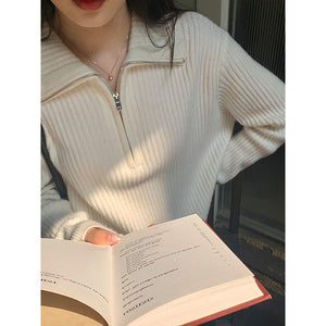 Autumn New Zipper Sweater Sweater For Women Loose Outer Wear