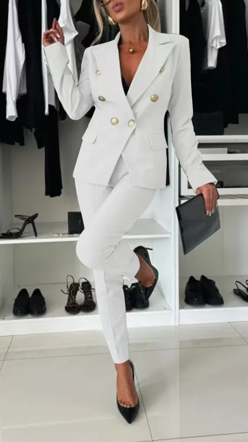 Victoria Lapel Business Suit Set